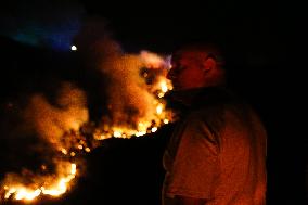 Firefighters Battle Quiroga Blaze - Spain