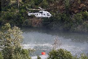 Fire Moves Toward O Courel from Quiroga - Spain