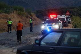 Fire Moves Toward O Courel from Quiroga - Spain
