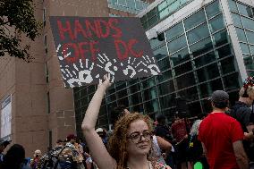 Free DC Protesters Rally Against Federal Control - Washington
