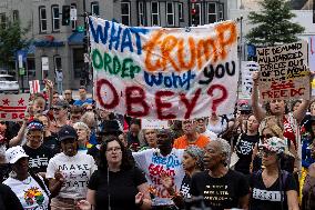 Free DC Protesters Rally Against Federal Control - Washington