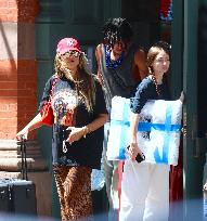 Heidi Klum and Kids Move to College Shop in Soho - NYC