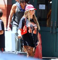 Heidi Klum and Kids Move to College Shop in Soho - NYC