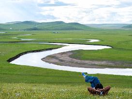 Inner Mongolia Hulun Buir Mergel Gol River Scenery - China