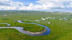 Inner Mongolia Hulun Buir Mergel Gol River Scenery - China
