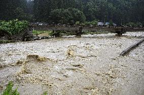 Heavy rain in northeastern Japan