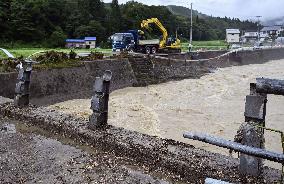 Heavy rain in northeastern Japan