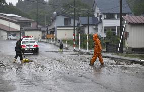 Heavy rain in northeastern Japan