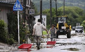 Heavy rain in northeastern Japan