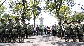 Anniversary of the Battle of Churubusco in Mexico City - Mexico