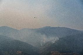 Wind Complicates Fire Extinguishing Efforts in Jarilla Cáceres - Spain