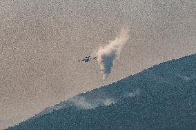 Wind Complicates Fire Extinguishing Efforts in Jarilla Cáceres - Spain