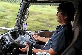 Self-driving truck test