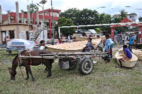 Hand-Made Wooden Boats at A Traditional Market - Bangladesh