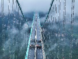 Load Testing on The Huajiang Grand Canyon Bridge - China