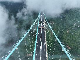 Load Testing on The Huajiang Grand Canyon Bridge - China