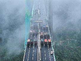 Load Testing on The Huajiang Grand Canyon Bridge - China