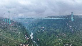 Huajiang Canyon Bridge Load Testing