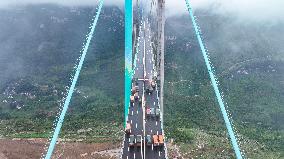 Huajiang Canyon Bridge Load Testing