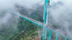 Huajiang Canyon Bridge Load Testing