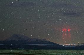 Rare Red Sprite Lightning - China