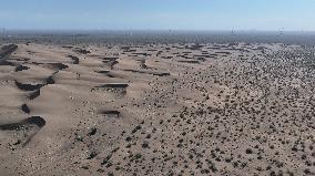 Wind Power Base in The Desert in Xinjiang