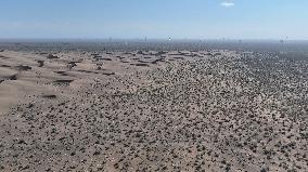 Wind Power Base in The Desert in Xinjiang