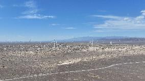 Wind Power Base in The Desert in Xinjiang