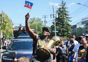 Luguentz Dort Hosts Larry O'Brien Trophy at Montreal Parade - Canada