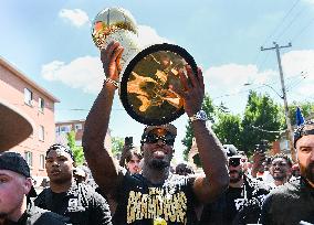 Luguentz Dort Hosts Larry O'Brien Trophy at Montreal Parade - Canada