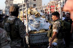 Weapons Handover at Burj Barajneh Camp in Beirut - Lebanon