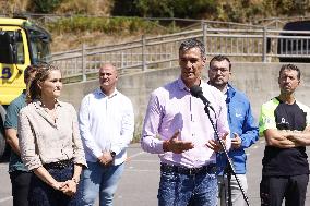 Sanchez Visits Areas Affected by Fires - Spain