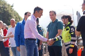 Sanchez Visits Areas Affected by Fires - Spain