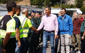 Sanchez Visits Areas Affected by Fires - Spain