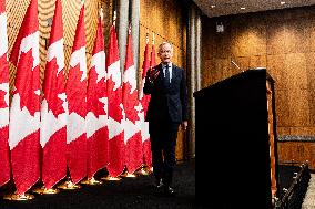 PM Mark Carney During a Press Conference - Ottawa