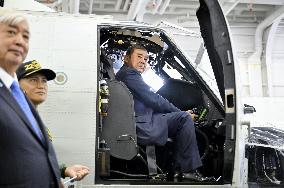Japan PM Ishiba inspects SDF carrier Kaga