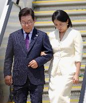 South Korean President Lee arrives in Japan