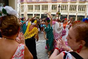 Atmosphere On The Last Day Of The Malaga Fair - Spain