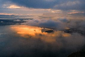 Three Gorges Dam Area Morning Glow