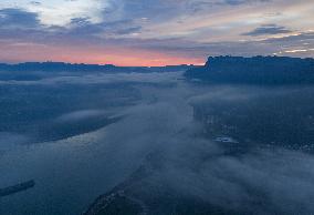 Three Gorges Dam Area Morning Glow