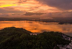 Three Gorges Dam Area Morning Glow