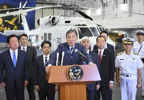 Japan PM Ishiba inspects MSDF destroyer Kaga