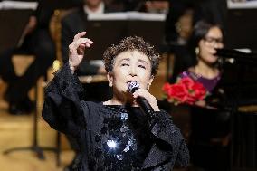 Singer Tokiko Kato sings in China