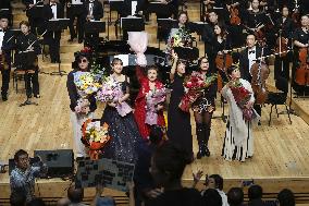 Singer Tokiko Kato sings in China