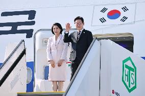 South Korean President Lee leaves Japan