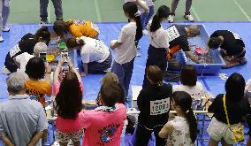 Goldfish scooping competition