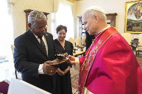 Pope Leo Xiv Receiving President Of Seychelles - Vatican