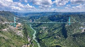 World Tallest Bridge Huajiang Canyon Bridge Load Testing