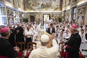 Pope Leo XIV Meets 360 Young French Altar Servers - Vatican