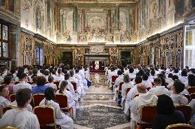Pope Leo XIV Meets 360 Young French Altar Servers - Vatican